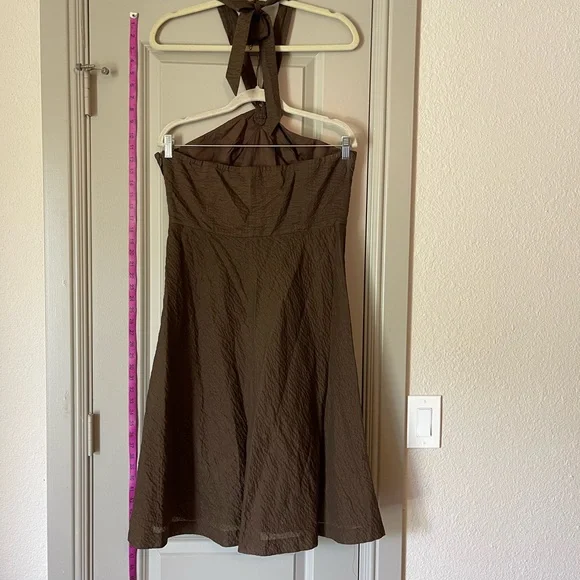 J Crew Halter Dress Brown size 12 - Picture 2 of 5